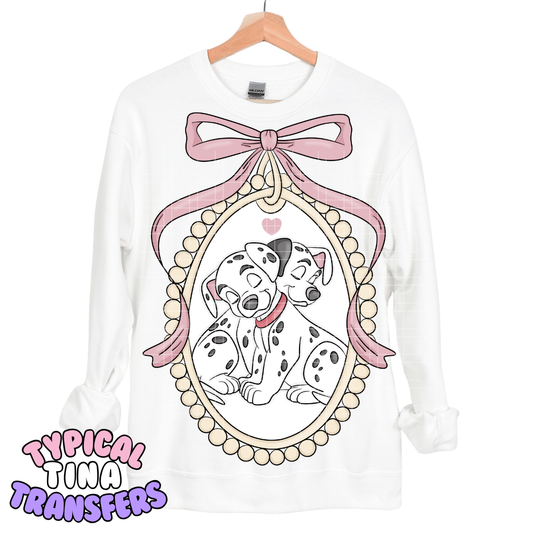 Bow Frame - Pup dalmations | DTF Transfers | POD