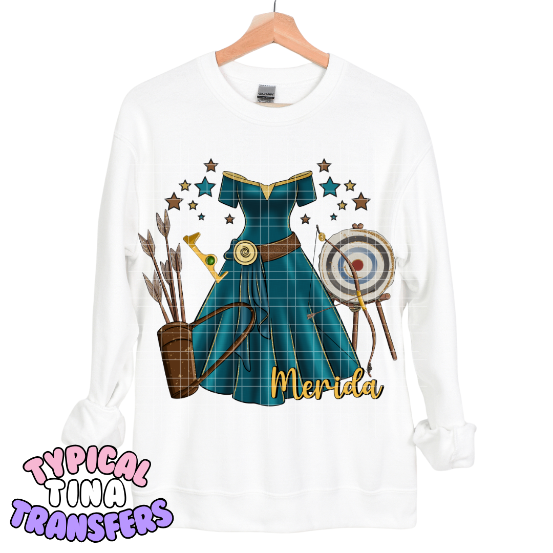 Princess Short Dresses | DTF Transfers | POD