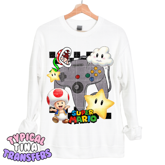 Throwback Video Gamer 64 | DTF Transfers | POD