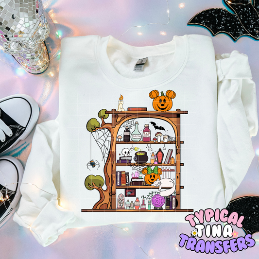 Hallowen Magical Bookshelf | DTF Transfer | POD