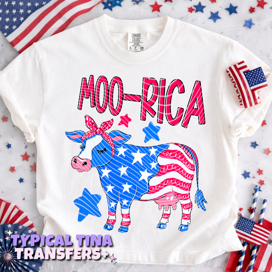 Moo-rica | DTF Transfers | POD