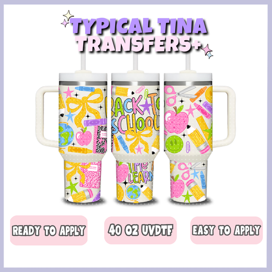back to school | 40oz UVDTF Wrap | POD