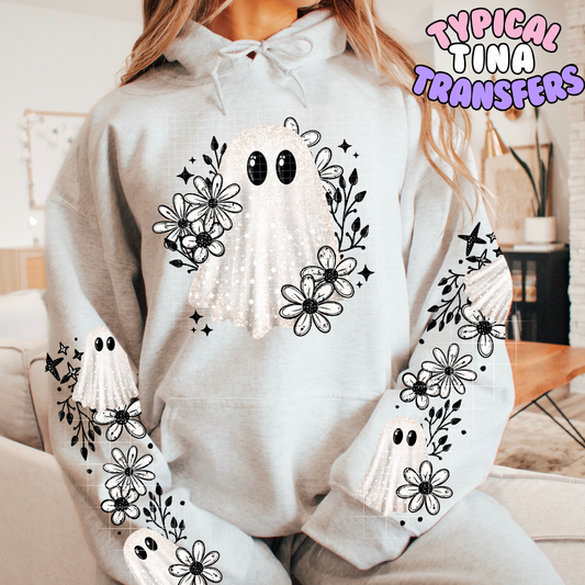 Ghost with daisies | DTF Transfers | POD