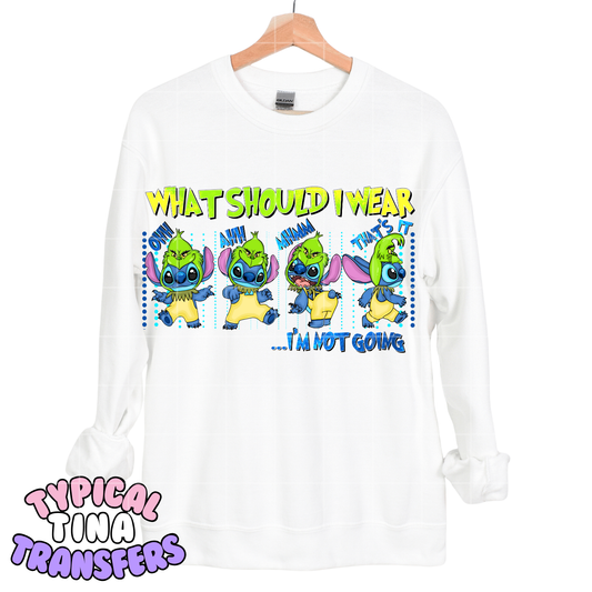 What should I wear - St!tch Gr!nch | DTF Screen Print | POD