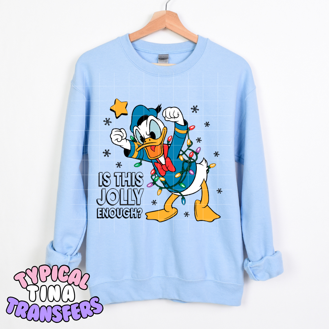 Is this jolly enough D. duck |  DTF Transfer | POD