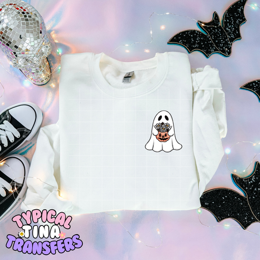 Ghost with lantern planter | DTF Transfer | POD