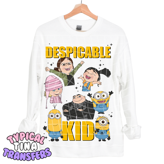 Despicable Kid | DTF Transfers | POD