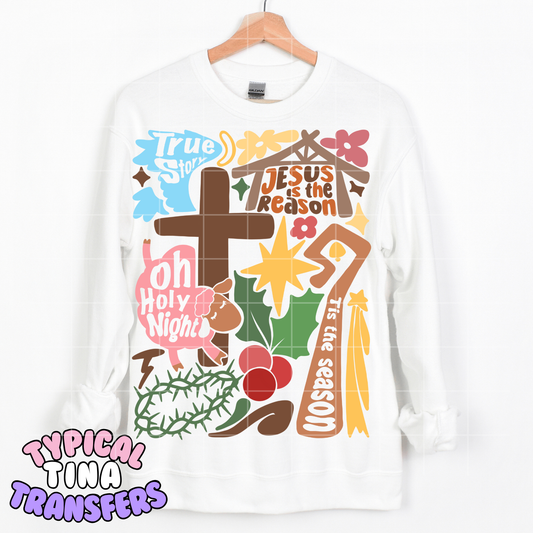 oh holy night (collage) | DTF Transfer | POD