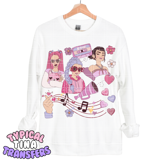 KP_DH Vday Music | DTF Transfers | POD