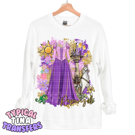 Princess Long Dresses | DTF Transfers | POD