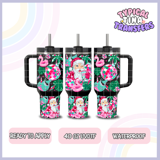 Up all night Santa | 40oz UVDTF Wrap | POD