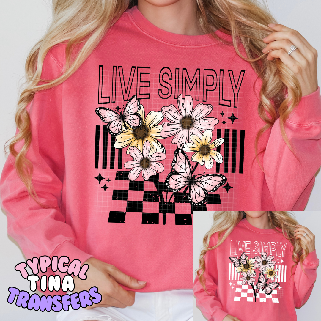 Live Simply | DTF Transfers | POD