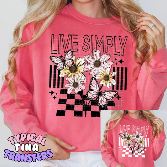 Live Simply | DTF Transfers | POD