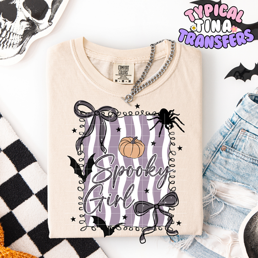 Coquette Stamp Spooky Girl | DTF Transfer | POD