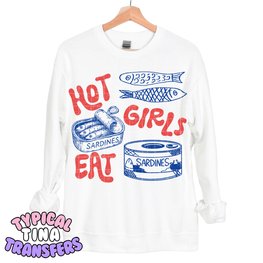 Hot girls eat sardines | DTF Transfers | POD