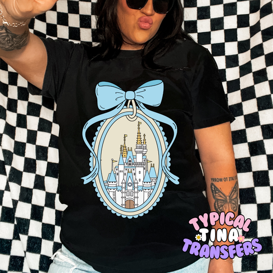 Castle Gold Frame | DTF Screen Print | POD - choose design