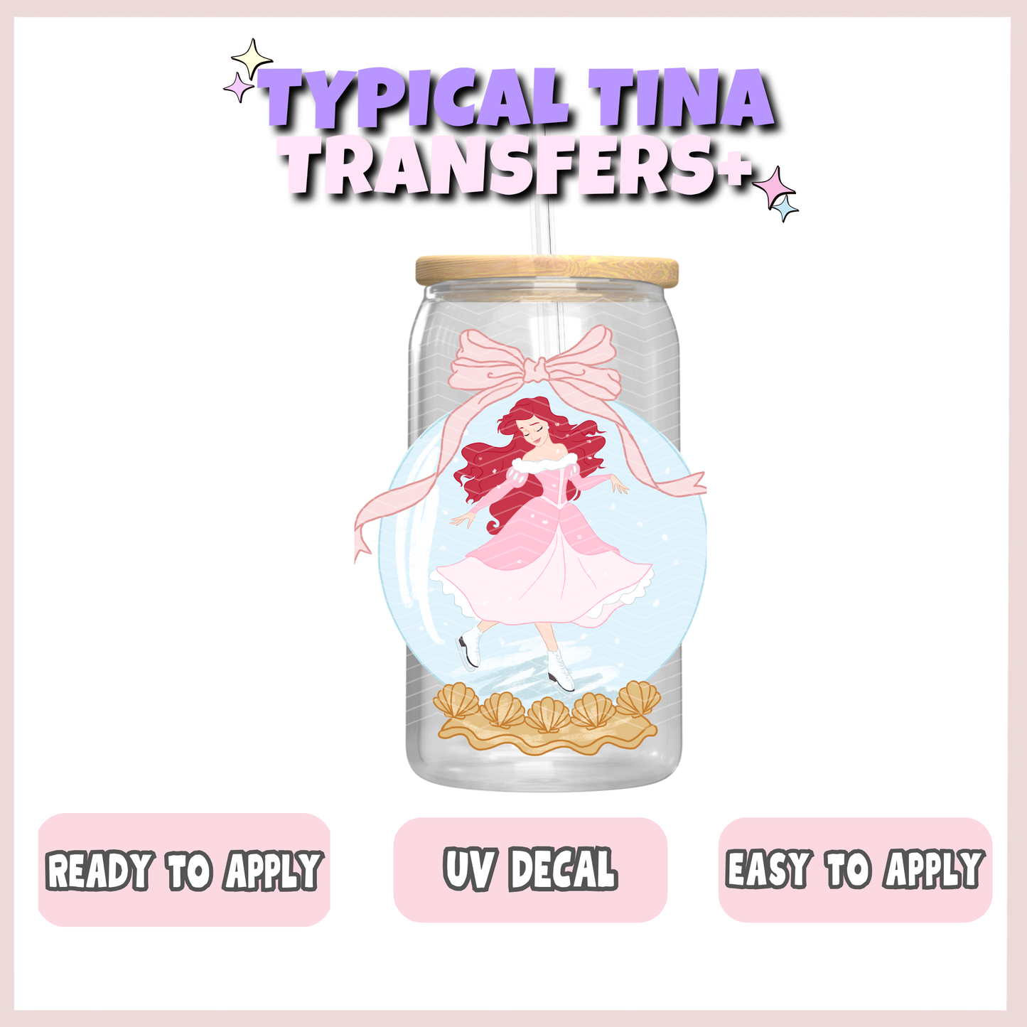 Princess A snowglobe no florals | UV decals | POD