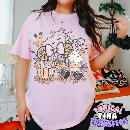 Literally just a girl Pastel Halloween Magical Essentials | DTF Transfer | POD