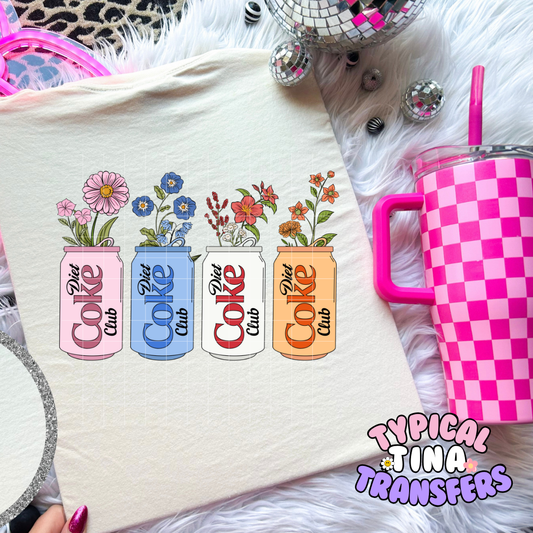 Diet C Floral | DTF Screen Print | POD