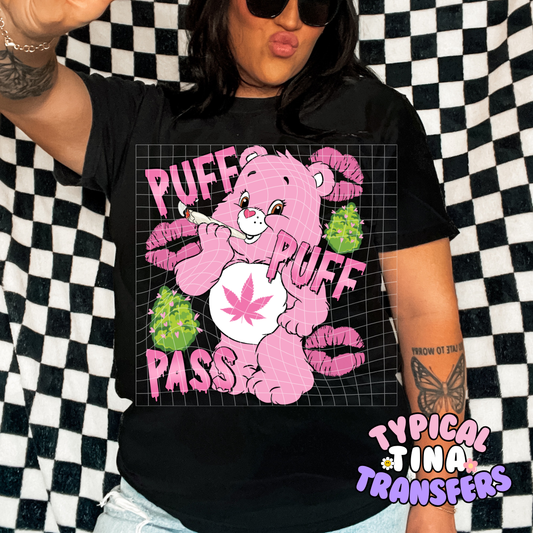 Puff Care B Pink | DTF Screen Print | POD
