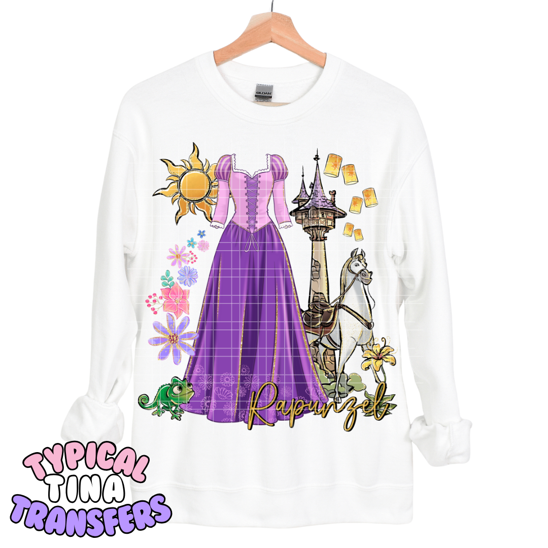 Princess Long Dresses | DTF Transfers | POD