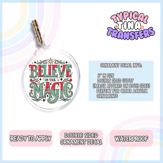 Believe in Magic | 3" Ornament Decal