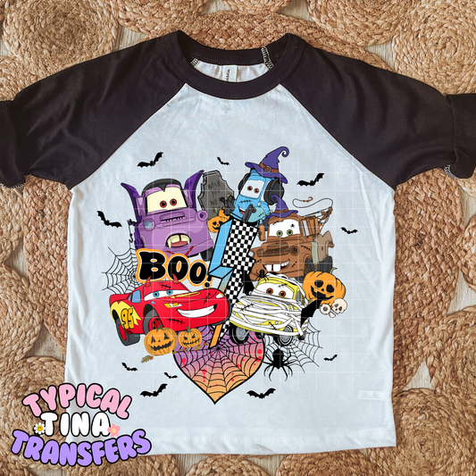 Spooky Cars group Boo | DTF Transfer | 7" Toddler