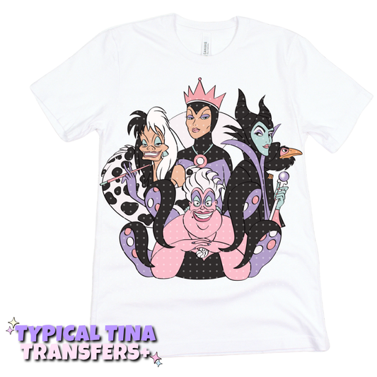 Pink tone Villains | DTF Transfers | POD