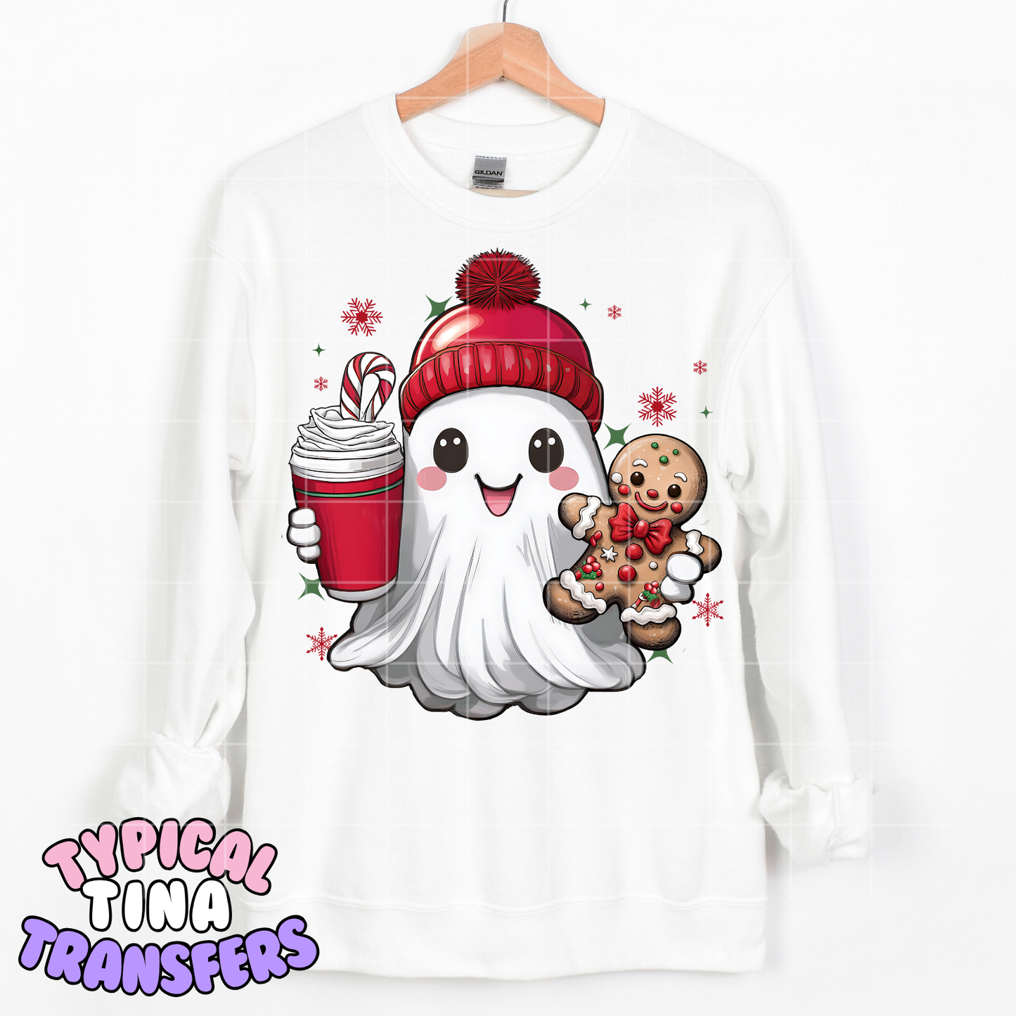 Holiday Ghost - Gingerbread and Peppermint | DTF Transfer | POD