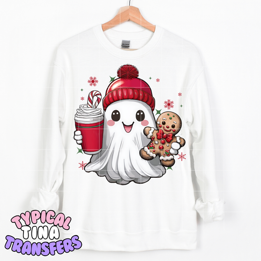 Holiday Ghost - Gingerbread and Peppermint | DTF Transfer | POD