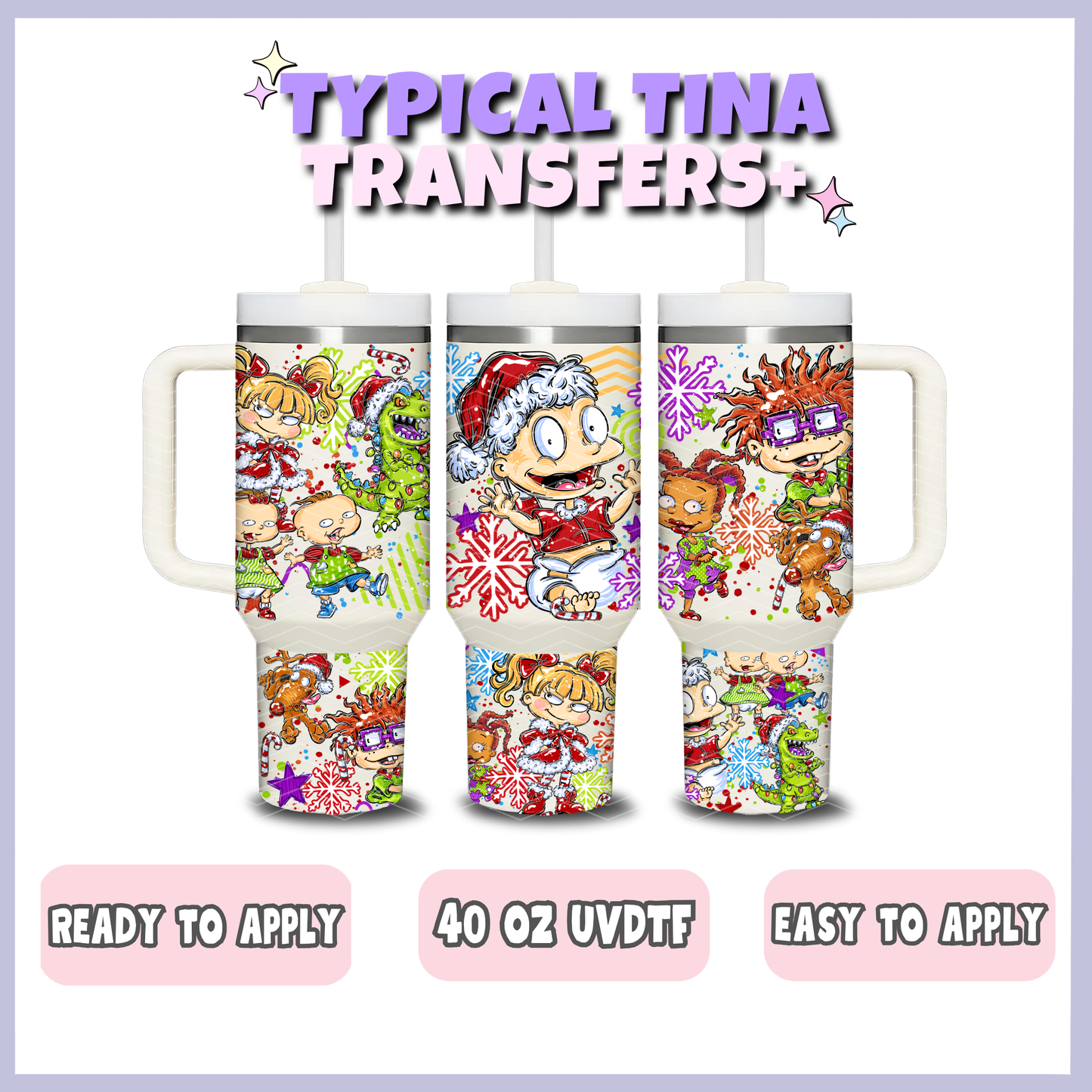 90s Xmas - Rug kids | 40oz UVDTF Wrap | POD