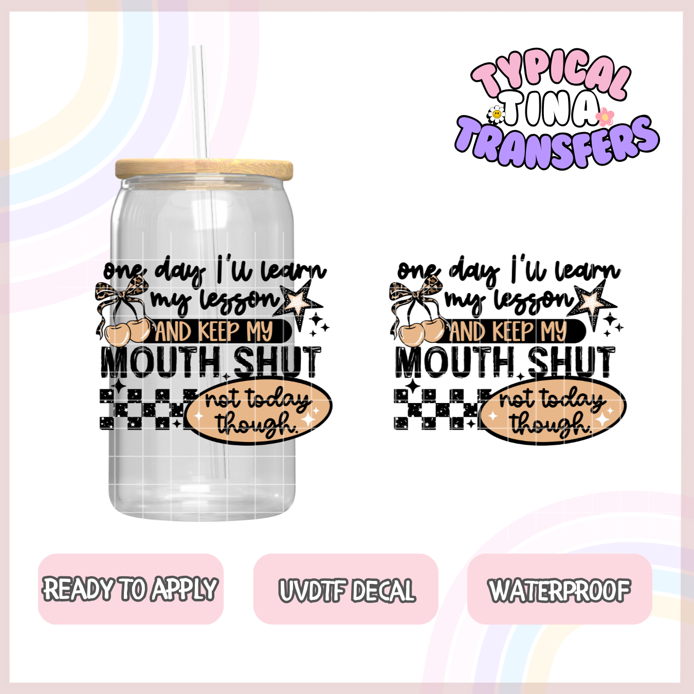 UVDTF Decal | 3"-4" decals | POD