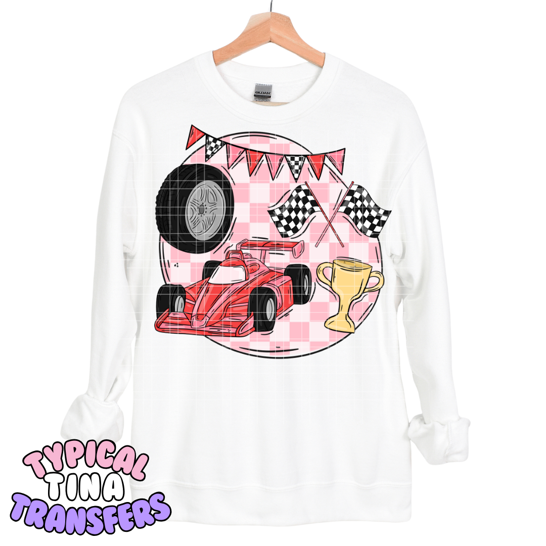 Girls love Race Cars | DTF Transfers | POD