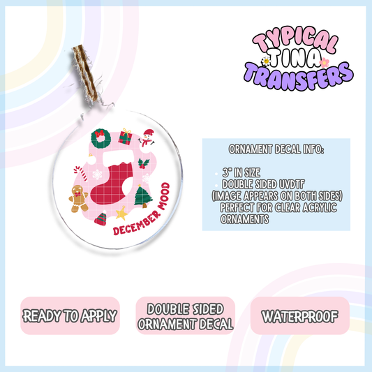 December Mood | 3" Ornament Decal