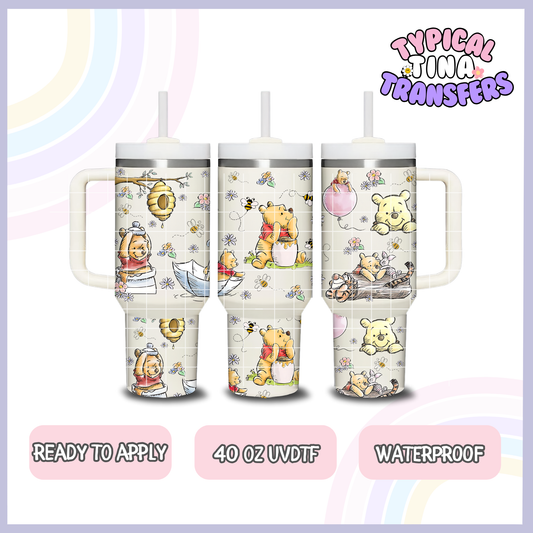 Sketched Acre wood | 40oz UVDTF Wrap | POD