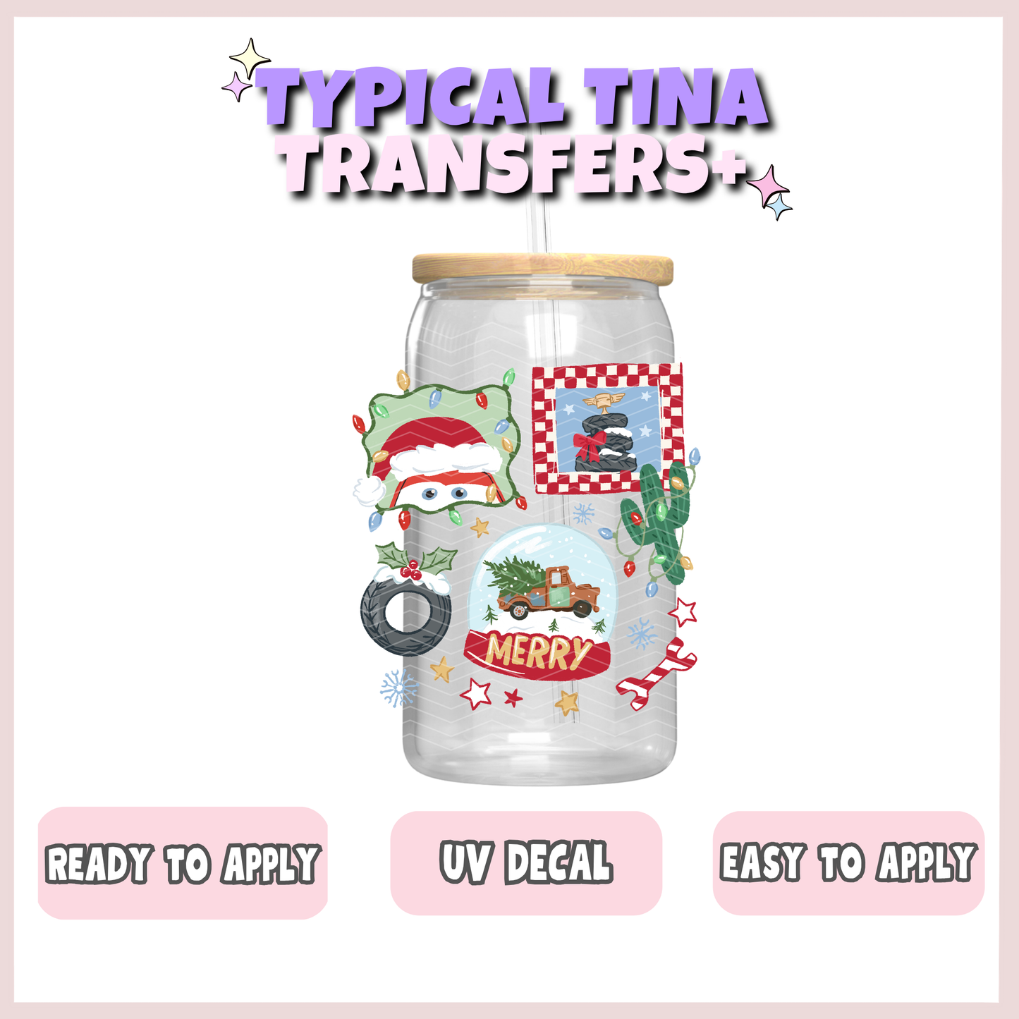Christmas car frames | UV decals | POD