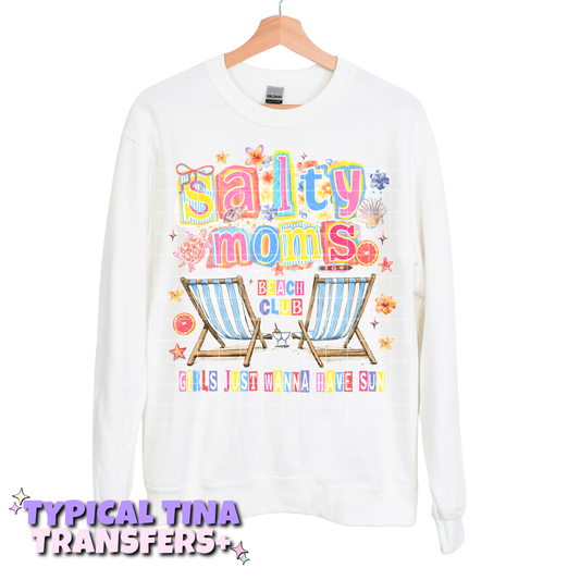 Salty moms, beach club | DTF Transfers | POD