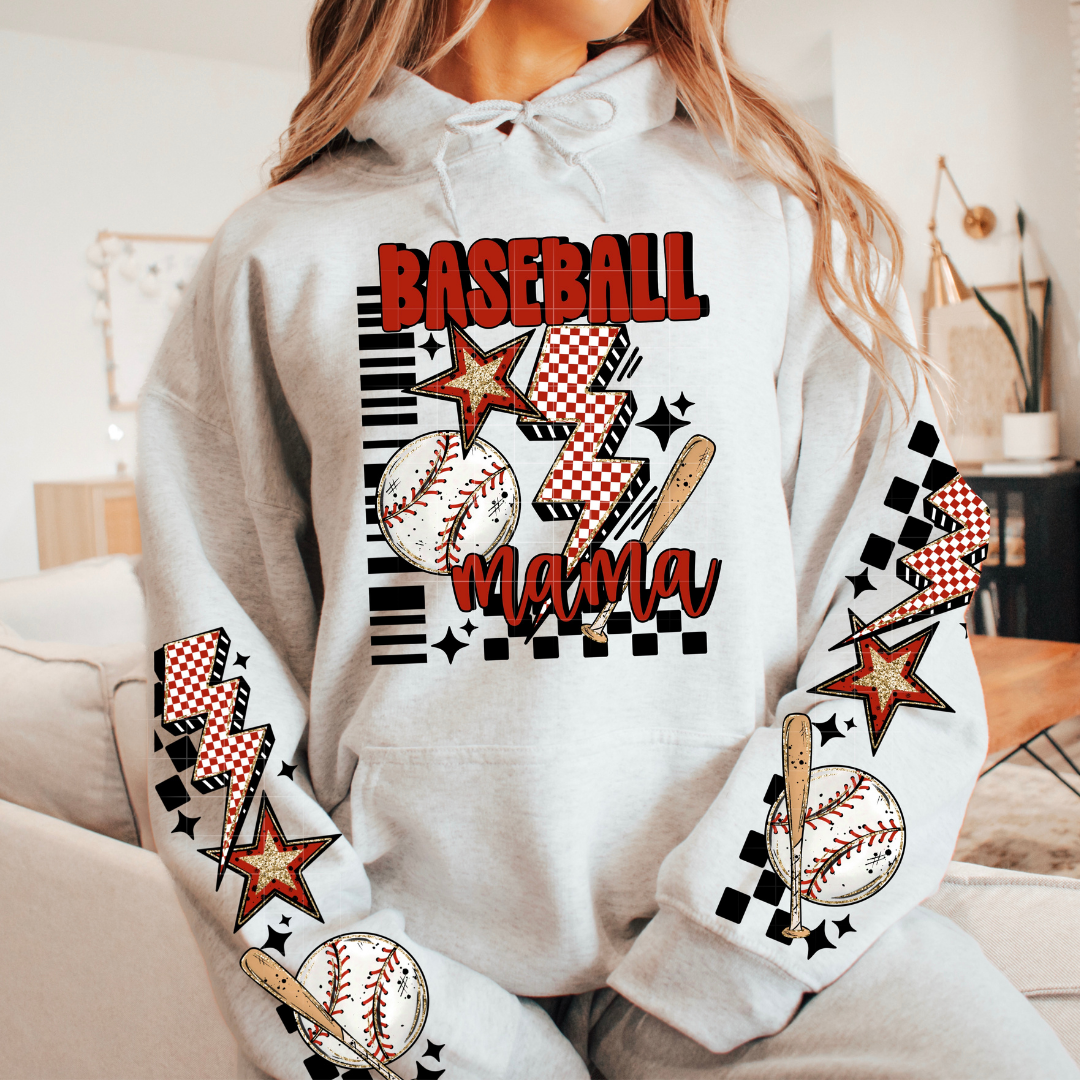 Baseball mama (checkered) | DTF Transfers | POD