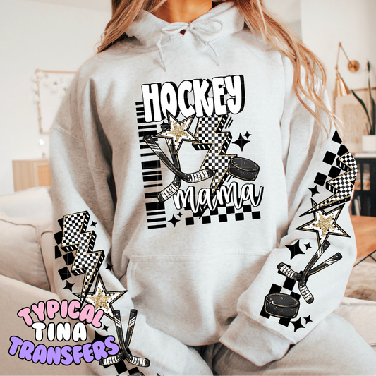 Hockey mama (checkered) | DTF Transfers | POD