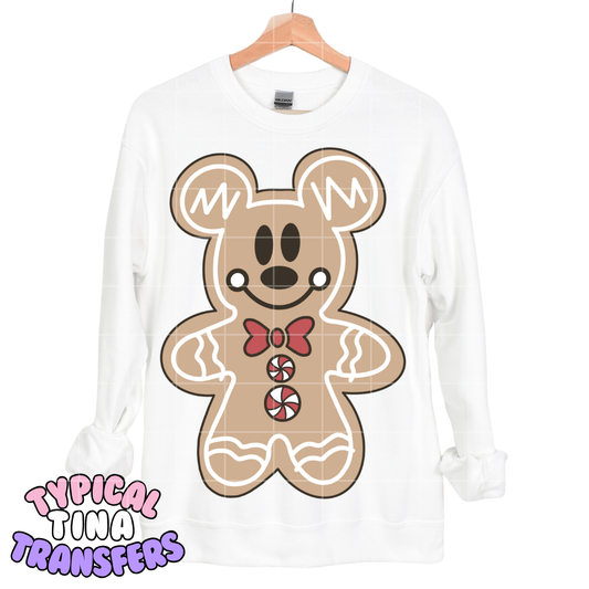 Ginger cookie Mick swirl buttoms | DTF Screen Print | POD