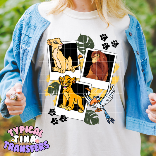 Polaroid Lion | DTF Screen Print | POD