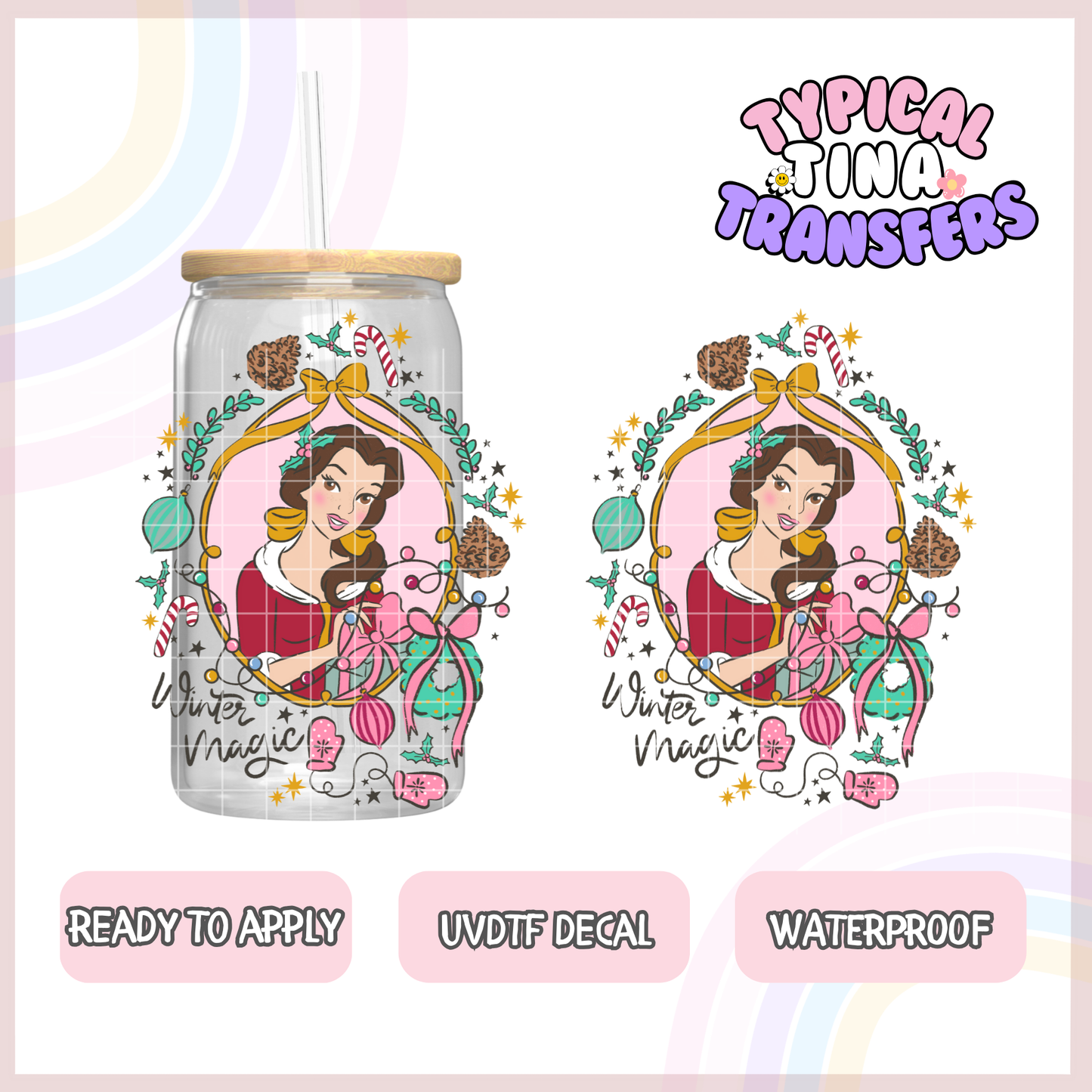 UVDTF Decal | 3"-4" decals | POD - select princess