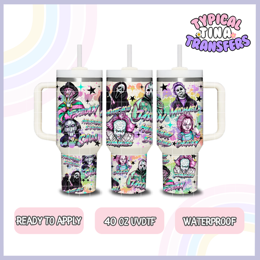 Slasher Squad | 40oz UVDTF Wrap | POD