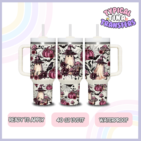 Little Witch Ghost Purple | 40oz UVDTF Wrap | POD