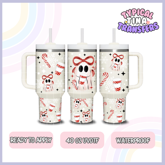 Christmas Ghostie | 40oz UVDTF Wrap | POD