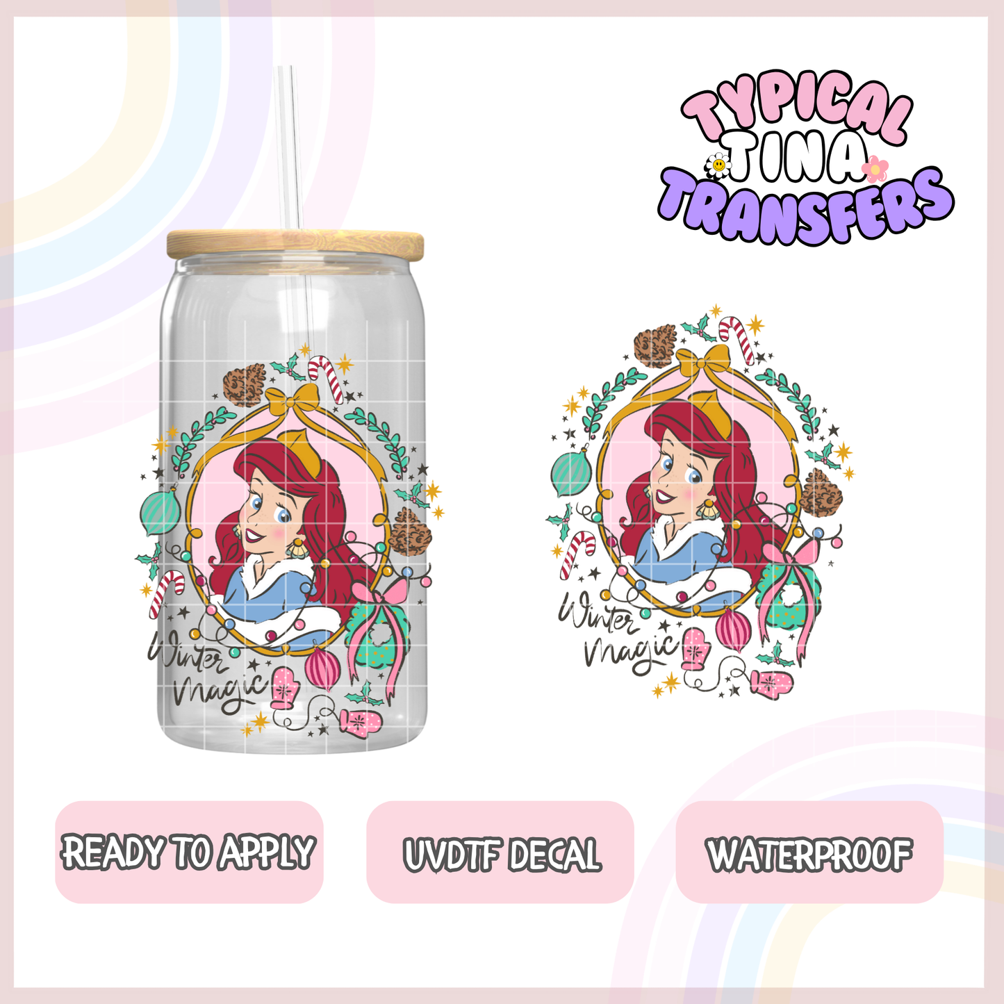 UVDTF Decal | 3"-4" decals | POD - select princess