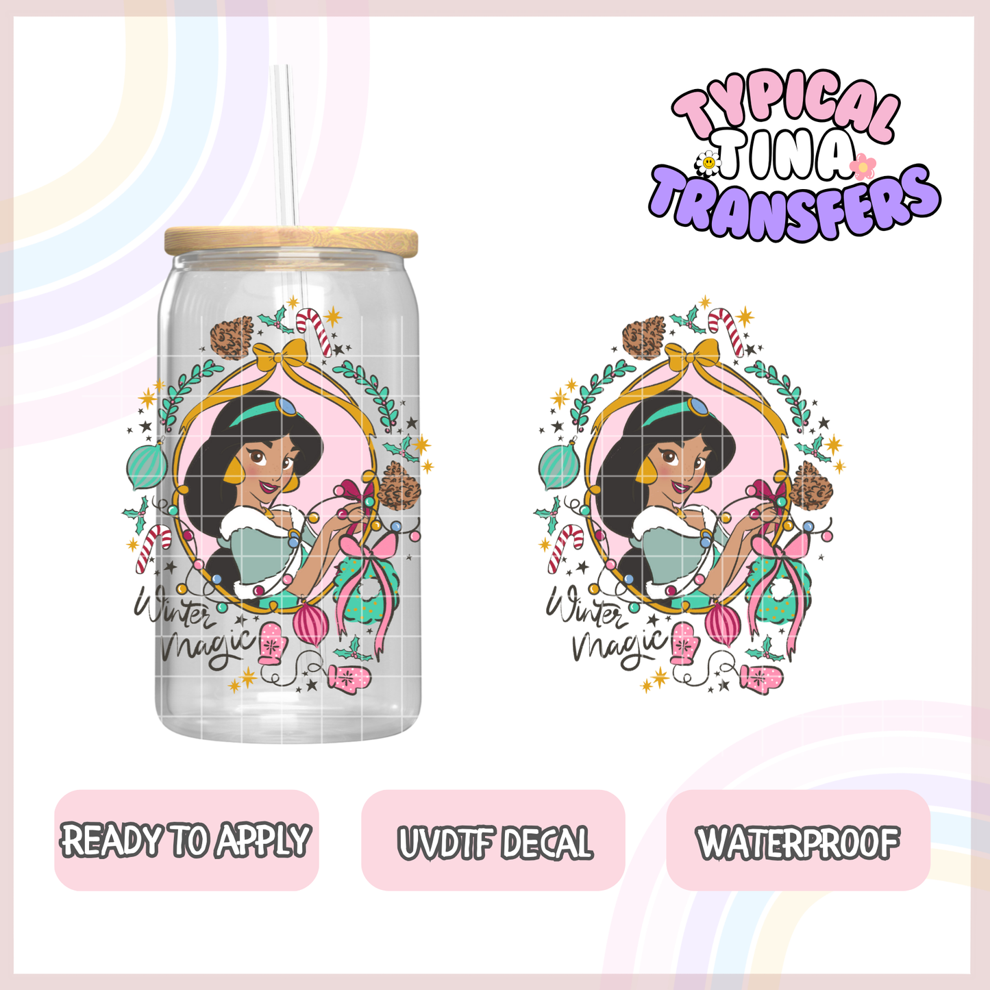 UVDTF Decal | 3"-4" decals | POD - select princess