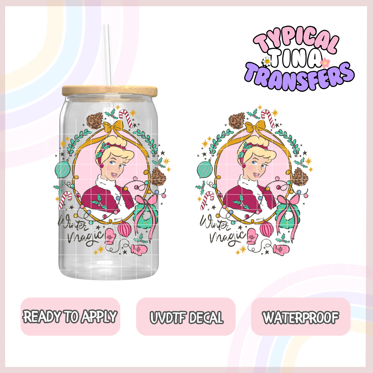 UVDTF Decal | 3"-4" decals | POD - select princess