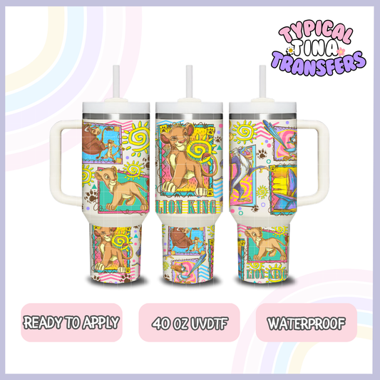 Vibrant King of Jungle | 40oz UVDTF Wrap | POD