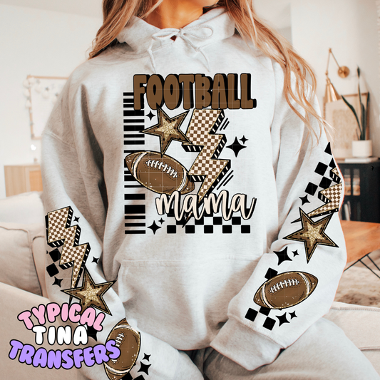 Football mama (checkered) | DTF Transfers | POD